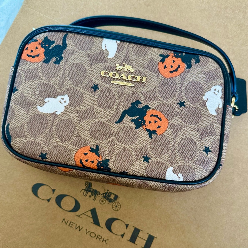 NWT ❤️ LAST ONE ❤️ Coach Mini Jamie Camera Bag Signature Canvas Halloween CW432 - Picture 1 of 15